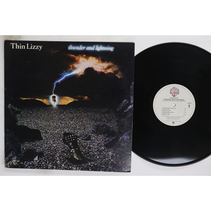 LP Plaat THIN LIZZY  Thunder And Lightning 123831 Warner Bros. 1983 US Rock Gebruikt black