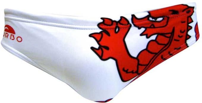 Turbo Wales Dragon Zwemslip Wit 4XL Man