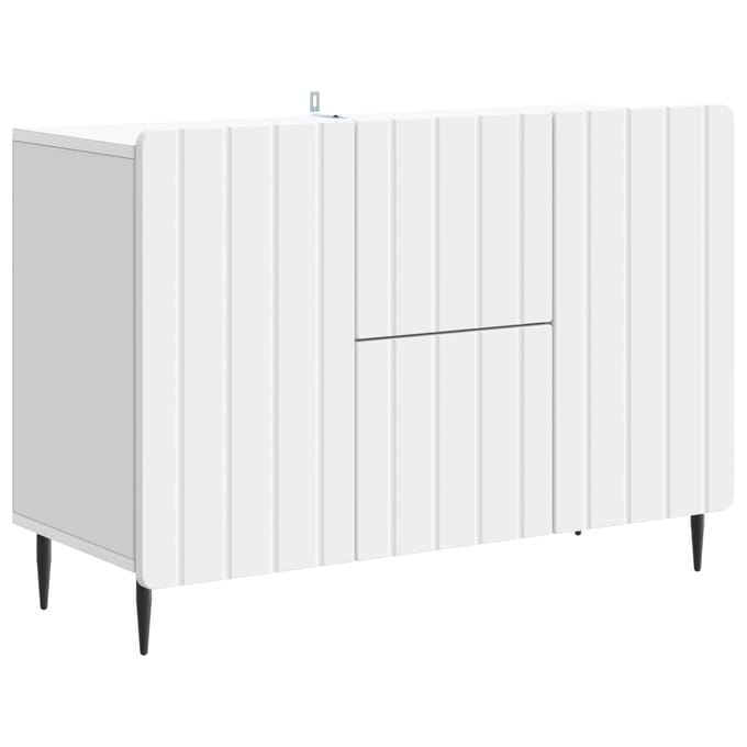 vidaXL - Dressoir - Wit - 89 - x - 34,5 - x - 62 - cm - Bewerkt - hout