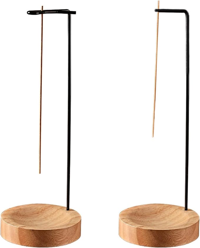2 Sets Incense Stick Holders - R Type - L Type - Creatieve Houten Basis voor Woonkamer - Studie - Slaapkamer