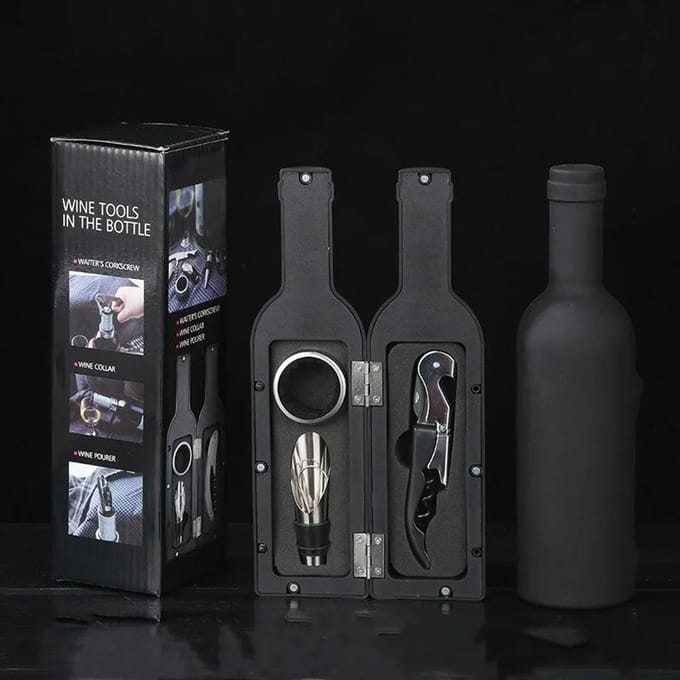 Lot de 3/5 décapsuleurs de vin rouge en acier inoxydable, multifonctions, créatifs, accessoires de bar black