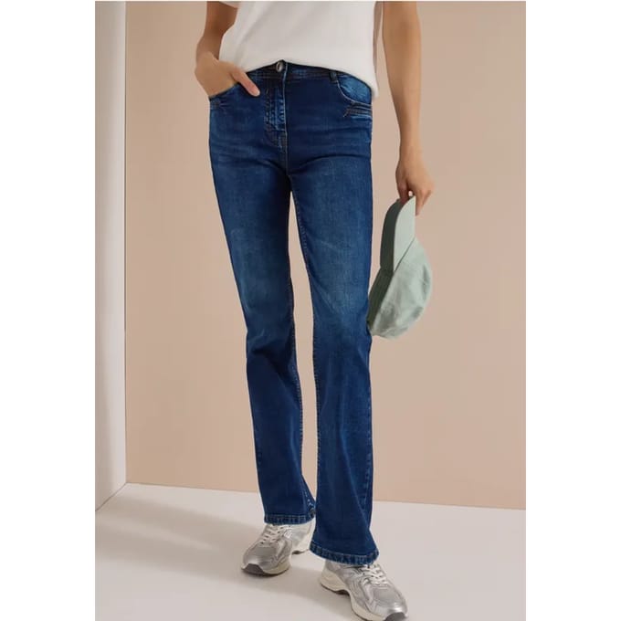 Bootcut jeans met hoge taille en slim fit