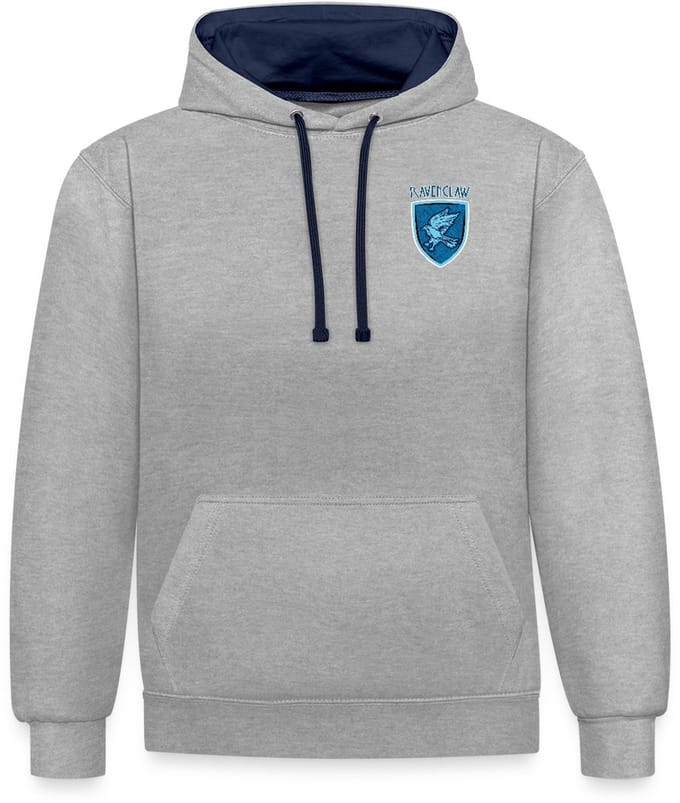 Harry Potter Ravenclaw Logo small Contrast Hoodie