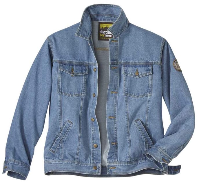 ATLAS FOR MEN - Spijkerjack Spring Adventure - Heren - Verkrijgbaar in grote maten - XL