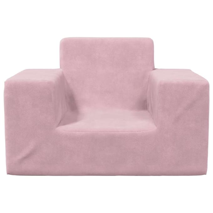 vidaXL - Kinderbank - zacht - pluche - roze