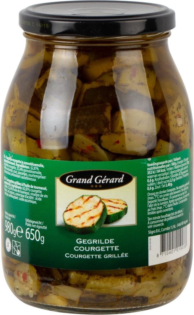 Grand Gérard Gegrilde courgette - Pot 1 kilo