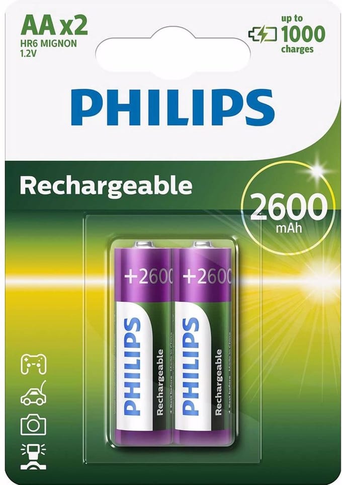 Philips AA Oplaadbare Batterijen