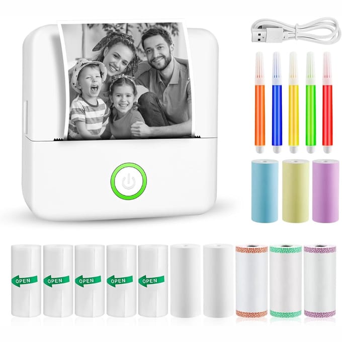Core® Mini Printer Papier - Mini Printer voor Mobiel - Pocket Printer - Wit - 5cm x 9cm x 9cm