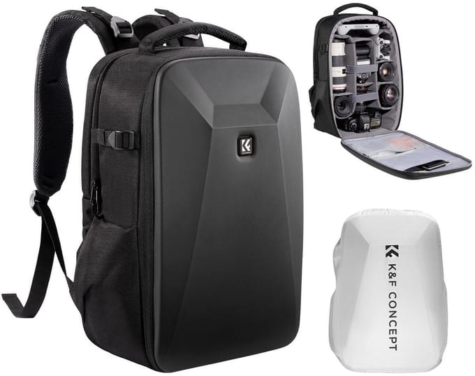 K&F Concept Hardshell Camera Rugzak 22L - Zwart