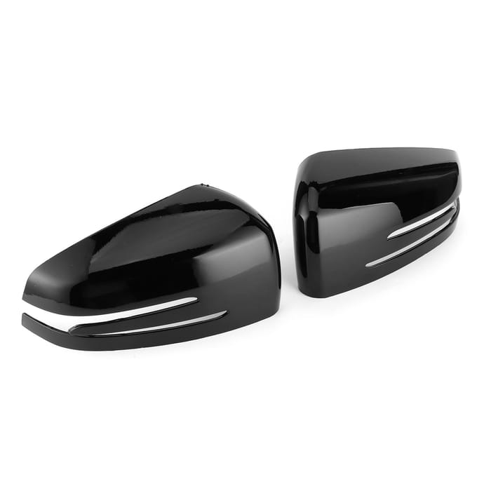 2 stuks Zijachteruitkijkspiegelkap Decoratieve Sierlijst Dop Geschikt voor Mercedes Benz A B C E CLS CLA GLA Glossy Black black