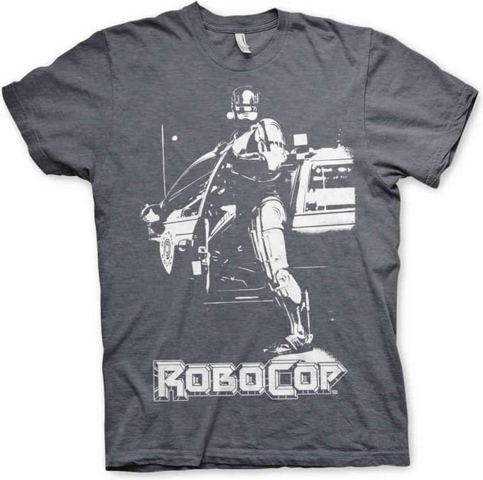 Robocop Heren Tshirt -S- Poster Grijs