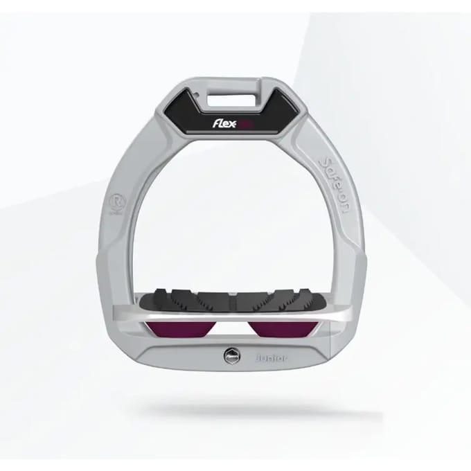 Veiligheidsequesters Paardrijden Ingebogen Grip Aluminium/Grijs/Plum Kinderen Flex-On Safe-On