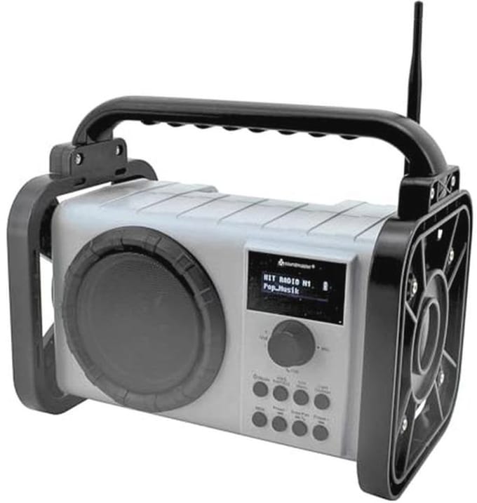 DAB+ Bouwplaatsradio met Bluetooth en Li-Ion Accu - Spatwaterdicht en Stofdicht