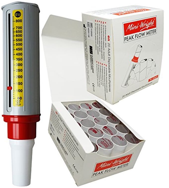 Piekstroommeter Tester voor Astma - Ademhalingsmonitor met 20 Mondstukken