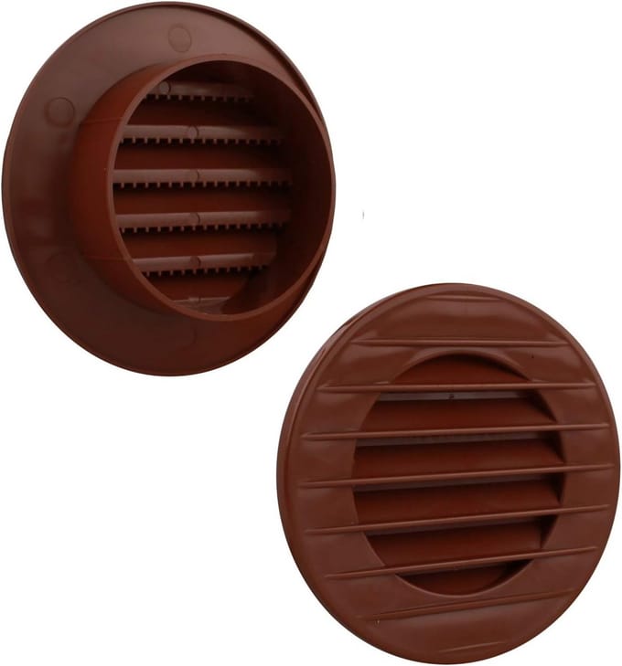 Rond Ventilatierooster met Insectengaas in Diverse Kleuren en Maten