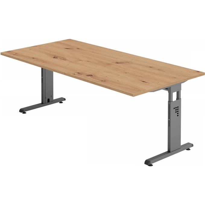 MEGA 2E G | Bureau - 200 x 100 Tafelhoogte I In hoogte verstelbaar Kleur/Grafiet