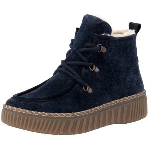 Remonte dameslaars met vetersluiting blauw