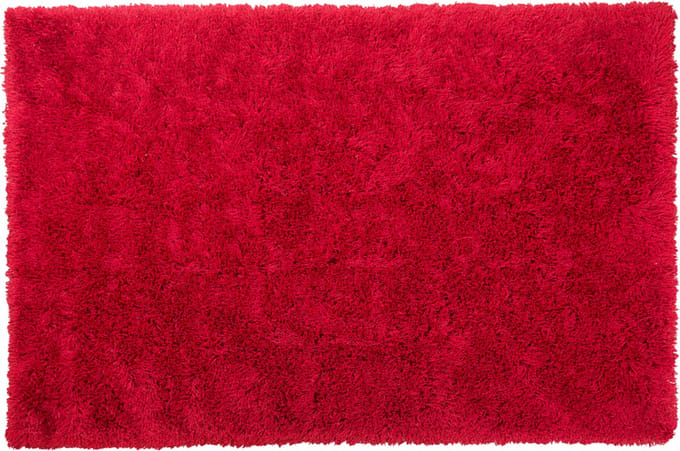 CIDE - Shaggy vloerkleed - Rood - 140 x 200 cm - Polyester