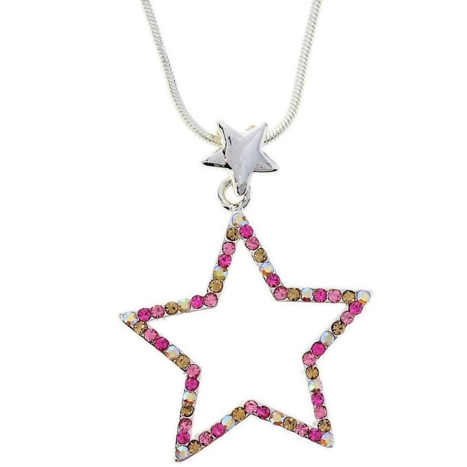 Behave - Ketting met multicolor stenen ster hanger - Speelse en kleurrijke modeaccessoire