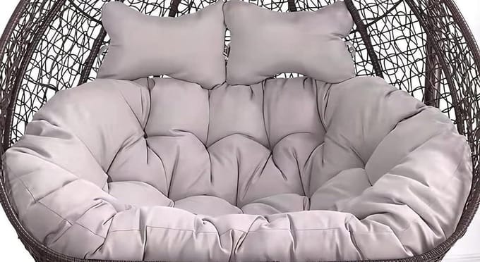Zitkussen Hangstoel - Dubbel Kussen - Buiten Ontspannen - Extra Dikke Vulling - 150 X 110 cm - F