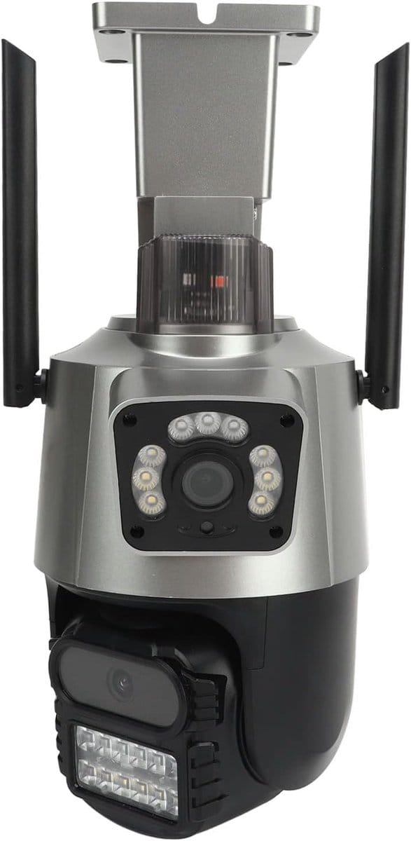 Beveiligingscamera Buiten - Wifi Camera - Huis Beveiligen - Dubbel Scherm - 4MP - Zwart