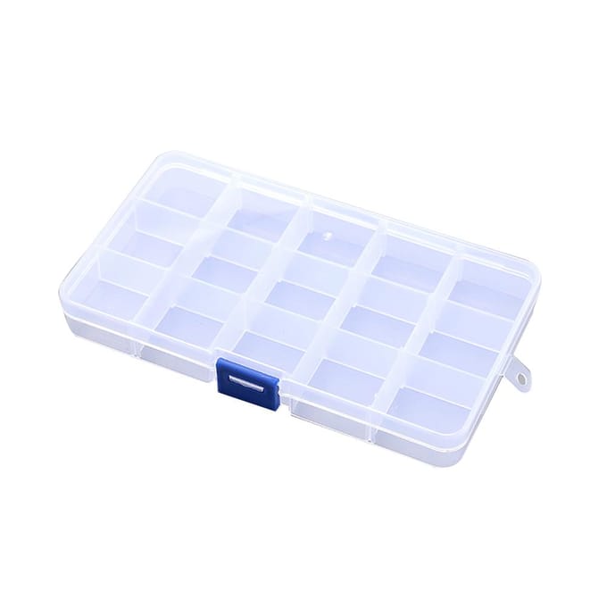 10/15/24 Vakken Opbergdoos Transparant Verstelbaar Items Organizer Container(24 vakken) white