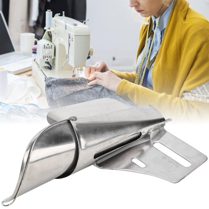 Hemmer Metaal Meervoudig Dubbelnaald Tailleband Naaimachine Machine Accessoires Inlaat 3 1 2 Uitlaat 1 3 8 gray
