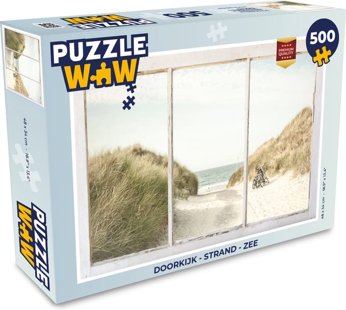 Puzzel Doorkijk - Strand - Zee - Legpuzzel - Puzzel 500 stukjes