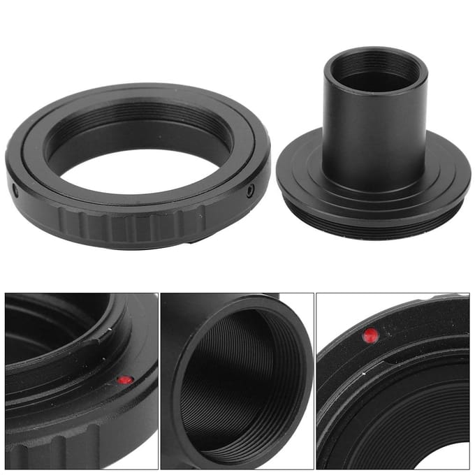 Aluminiumlegering Adapterring voor 23,2 mm T-Mount Microscoop naar voor Pentax PK Mount Camera black