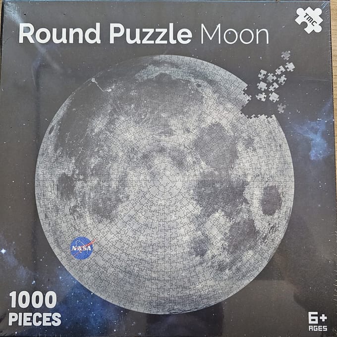 Round Planet Puzzles - Moon - NASA - 1000 stukjes