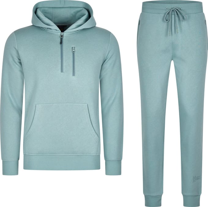 Mario Russo Trainingspak Achilles - Huispak - Joggingpak - Hoodie - Stone Blue - 3XL