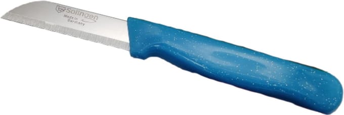 RÖR Solingen Schilmesje – RVS Glad – 15,5 cm – Diamant Glitter – Turquoise