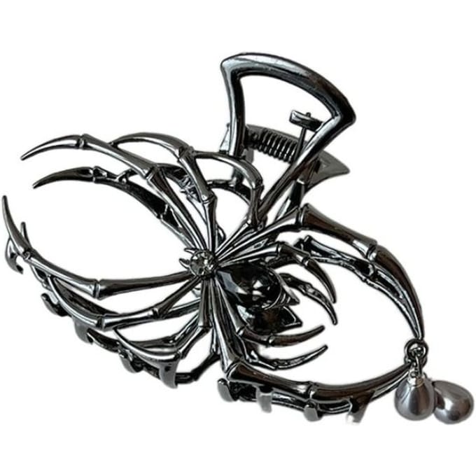 Punk Holle Spin Haarclip strass Parel Groot Haaienklem Y2K Haaraccessoires Metalen Haarclip Feest