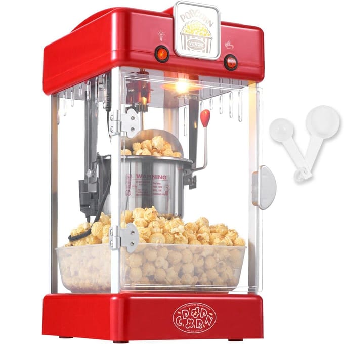 Machine à Popcorn de Table Machine à Popcorn 300W 2,5 oz Rouge