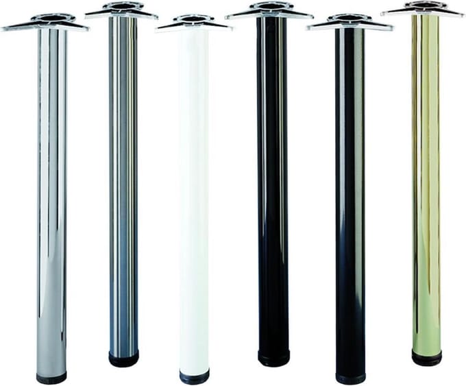 Tafelpoot Standaard hoogte 710 - 730 mm kleur Rvs