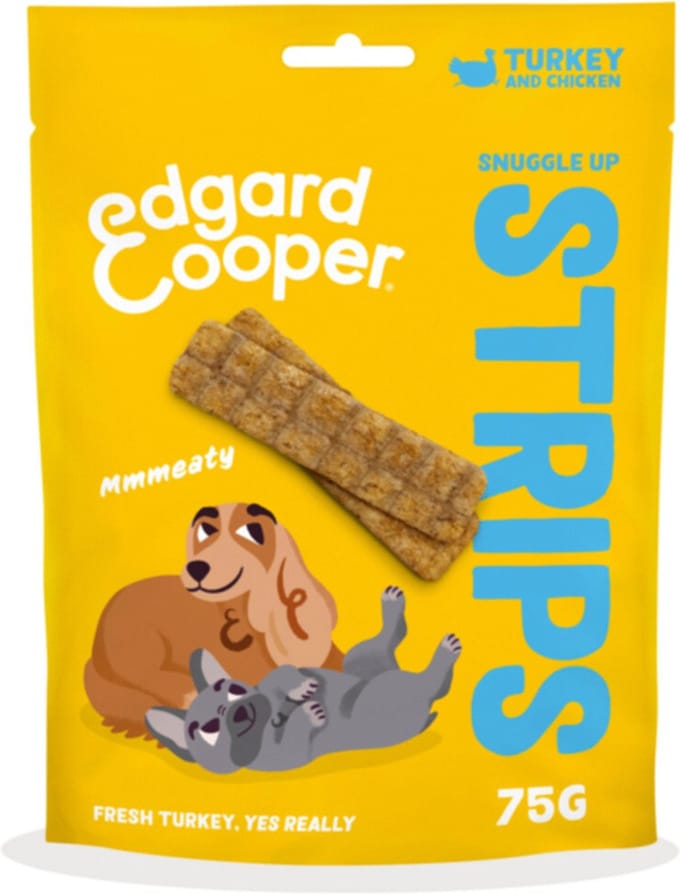 Edgard & Cooper Strips 75 g - Hondensnacks - Kalkoen