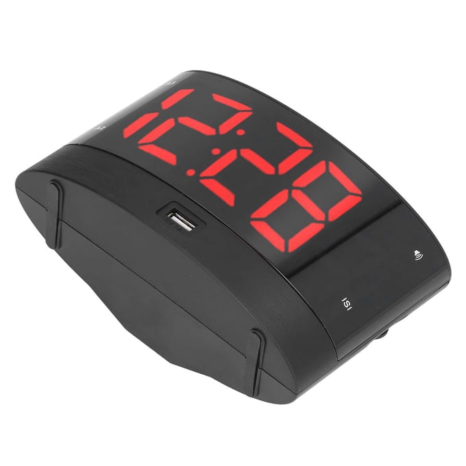 Digitale Wekker USB Opladen Wekker met 3 Vibratiemodi en 2 Tijdmodi black