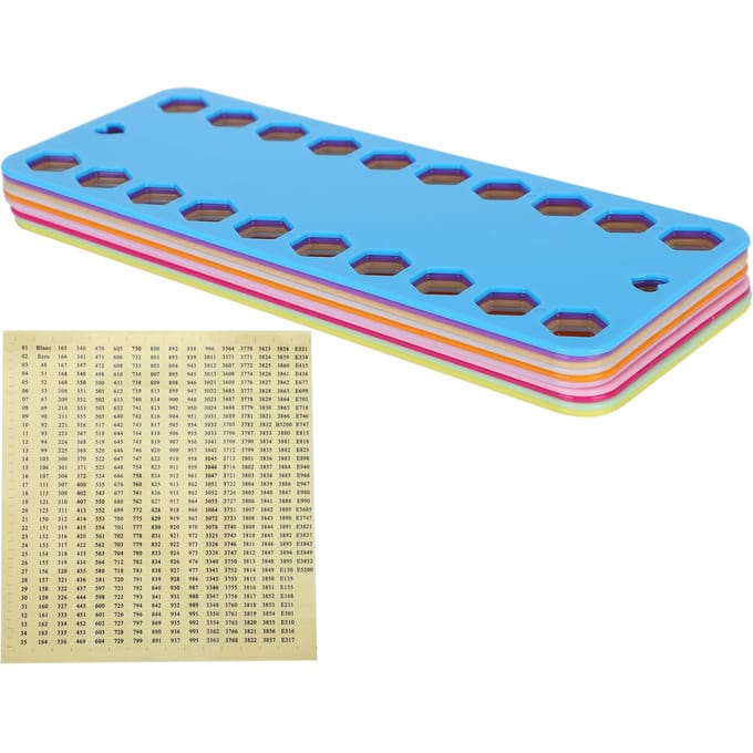 20 stuks Borduurdraad Organizer Borduurplastic Wikkelbord 1 stuks Digitaal Bord blue