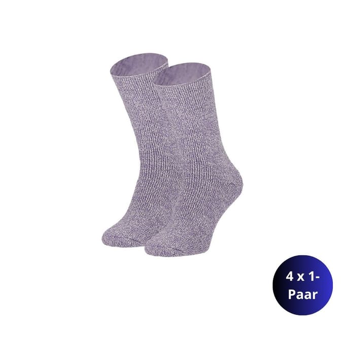 Thermo sokken dames - Mouliner - One Size - 4-Paar - Paars