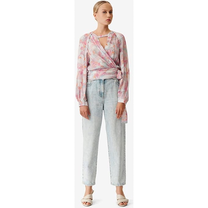 IRO Paris Freddi Blouse In Light Pink Multico Maat: M | Blouses Outlet | Dames | Roze