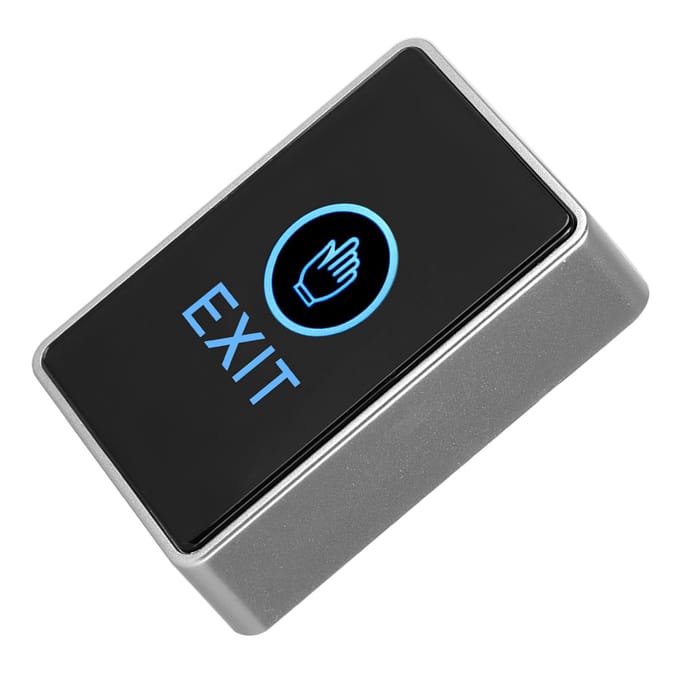 Interrupteur de déverrouillage de porte, panneau de capteur tactile pour systèmes de contrôle d'accès 12 V black