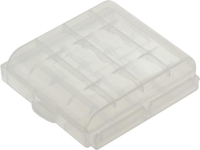 Bewaarbox voor 4x Accu Batterij AAA of AA Penlite