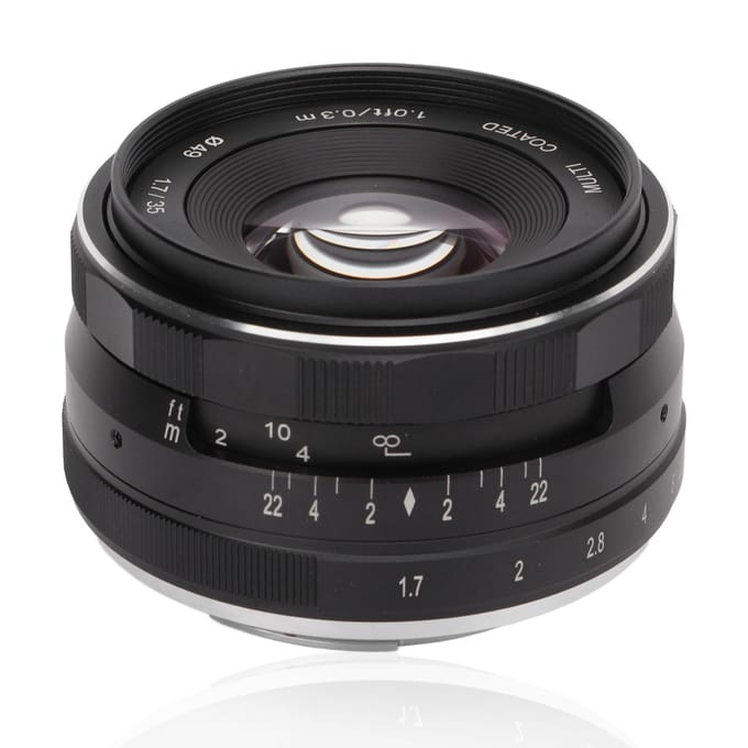 Meike 35mm F1.7 Lens APS C Frame Handmatige Prime Lens Grote Diafragma met voor EF M Mount voor M1 M2 M3 black