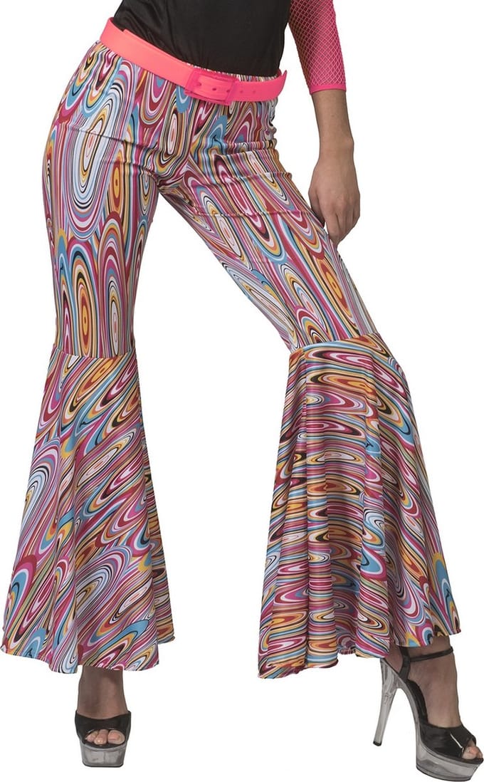 Heftige Trip Stippen Hippie Broek Wijde Pijpen Vrouw