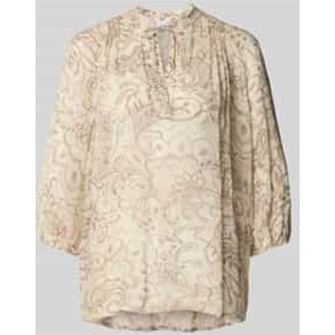 Regular fit 3/4-blouse met paisleymotief