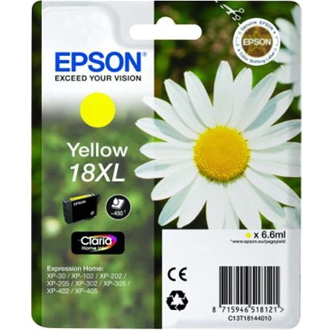 Epson 18XL (C13T18144012) Inktcartridge Geel Hoge capaciteit