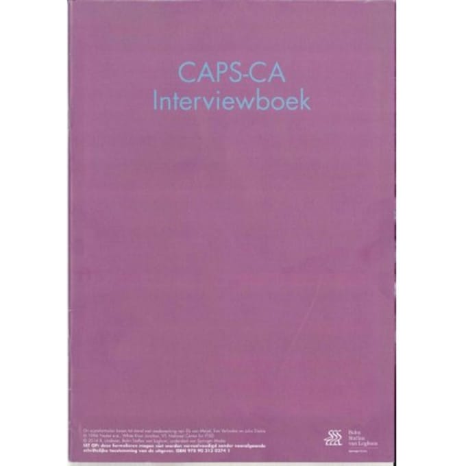 Clinician-Administered Ptst Scale For Children And Adolescents (Caps-Ca) Interviewboek - Ramon Lindauer