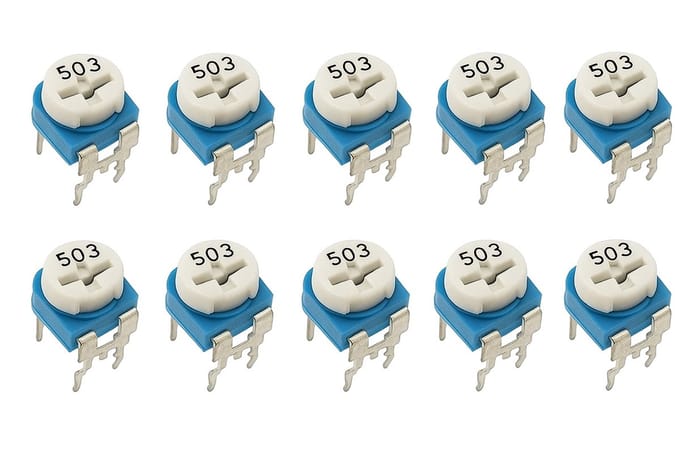 Weerstand regelbaar 50K Ohm RM-065 Trimpot Trimmer Potentiometer 10-stuks RM065-503