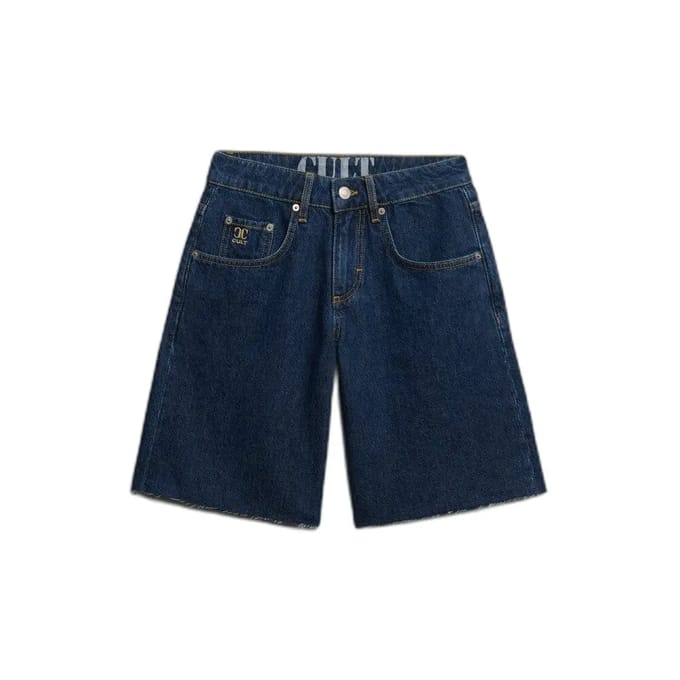 Superdry - Mid Rise Baggy Jorts Rechte Pasvorm - Dames - Jeans shorts
