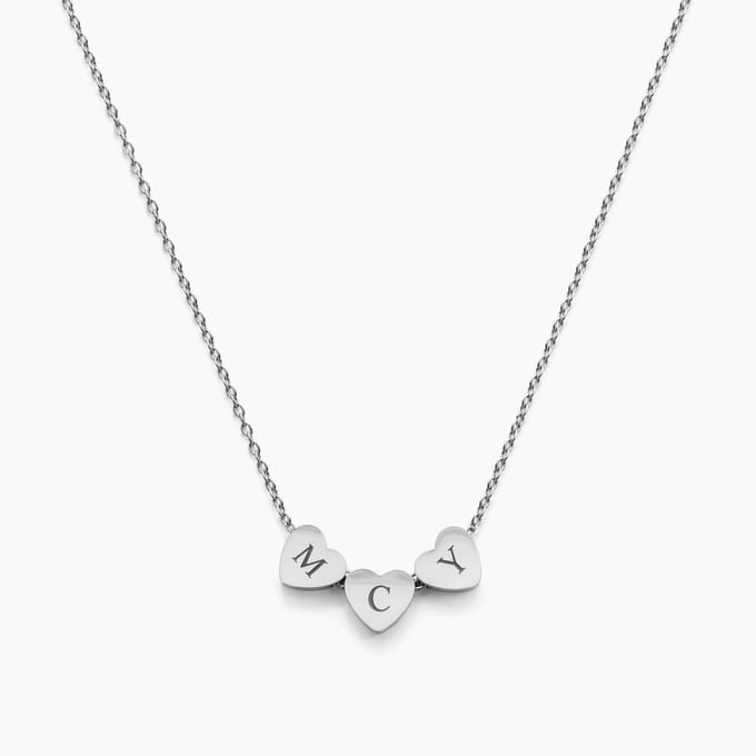 Ketting met Hartjes en Initialen Goud
